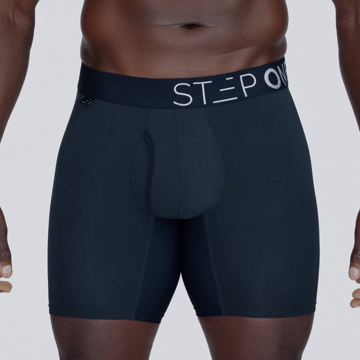 Boxer Brief Fly - Dark Navy - Bamboo Underwear - Model:Baba