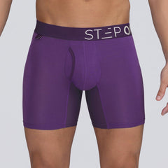 Boxer Brief Fly - Deep Purple - Bamboo Underwear - Model:Ivan