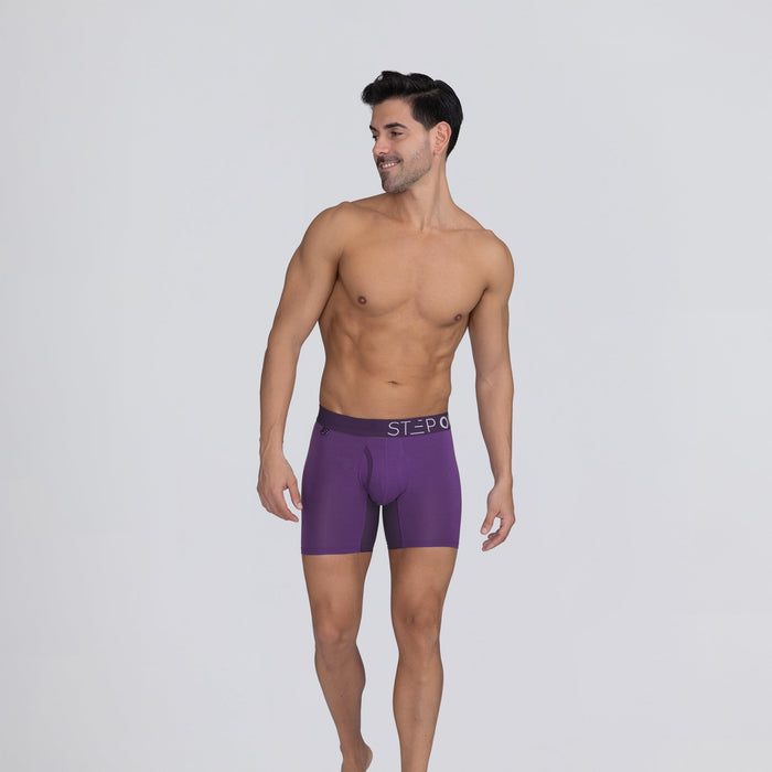 Boxer Brief Fly - Deep Purple - Bamboo Underwear - Model:Ivan