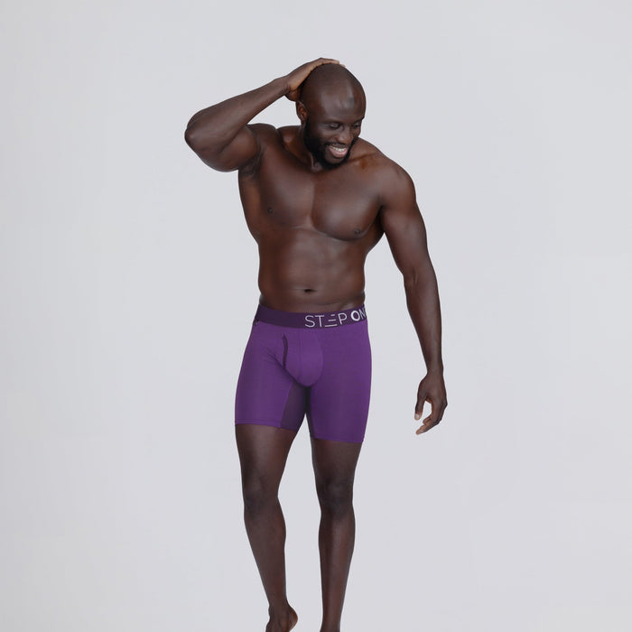 Boxer Brief Fly - Deep Purple - Bamboo Underwear - Model:Baba