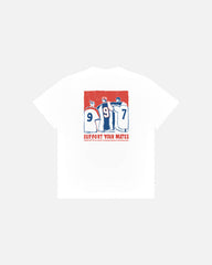 ART OF x CALM - ENG Support Your Mates Tee | White Football T-shirt