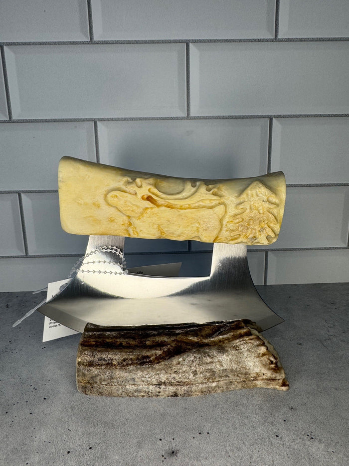 Carved Antler Ulu