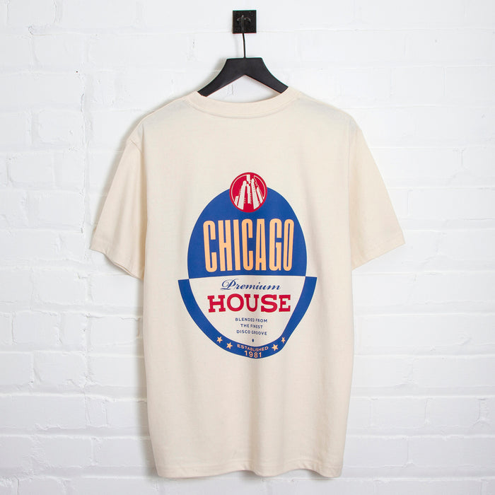 Chicago House Back Print - Tshirt - Natural
