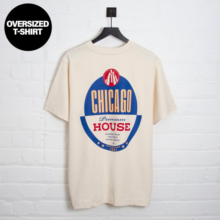 Chicago House Back Print - Tshirt - Natural