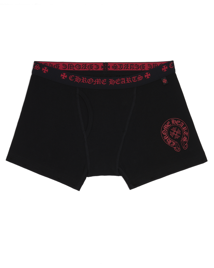 Authentic Chrome Hearts Chrome Hearts Black Cotton Boxer Brief â€“ front view