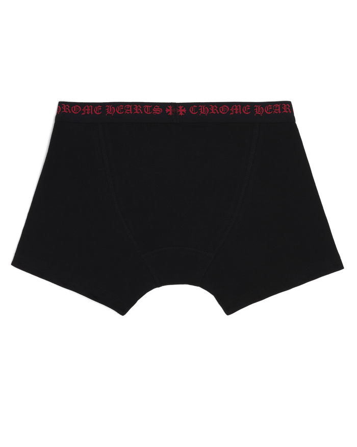Authentic Chrome Hearts Chrome Hearts Black Cotton Boxer Brief â€“ front view