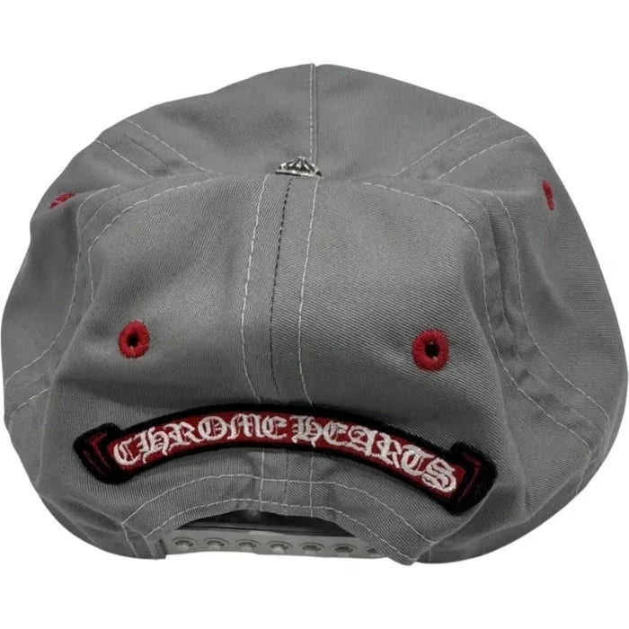 Authentic Chrome Hearts Chrome Hearts Gas Station 5 Panel Hat Grey â€“ front view