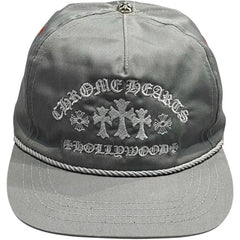 Authentic Chrome Hearts Chrome Hearts Gas Station 5 Panel Hat Grey â€“ front view