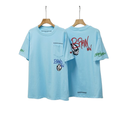 Chrome Hearts Matty Boy ‘Brain New’ T-Shirt – Light Blue – shirt front view
