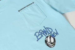 Authentic Chrome Hearts Chrome Hearts Matty Boy ‘Brain New’ T-Shirt – Light Blue – front view