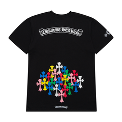 Chrome Hearts Multi Color Cross Scroll Tee – Black – shirt front view