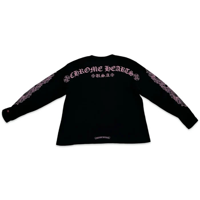 Chrome Hearts Pink Thermal Long Sleeve – shirt front view