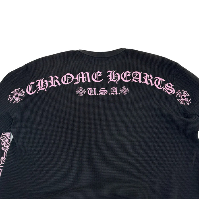 Authentic Chrome Hearts Chrome Hearts Pink Thermal Long Sleeve – front view