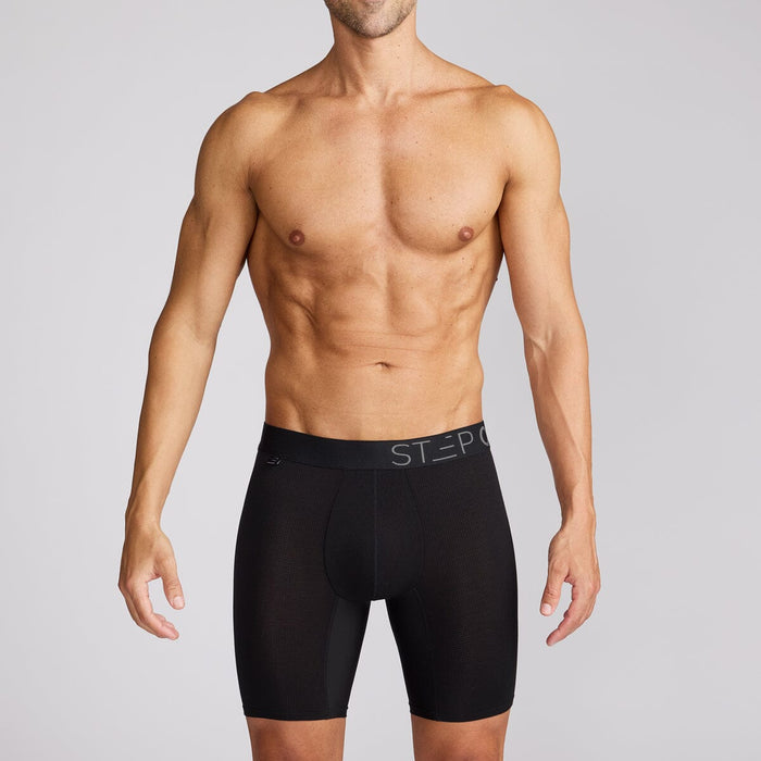 Boxer Brief Sport Cloud Mesh - Black - Bamboo Underwear - Model:Ivan M