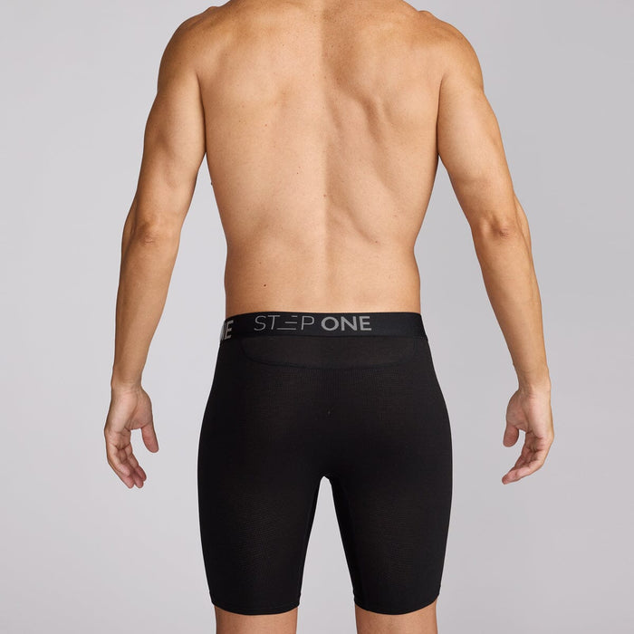 Boxer Brief Sport Cloud Mesh - Black - Bamboo Underwear - Model:Ivan M