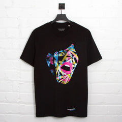 Droplet Face 005 - Tshirt - Black