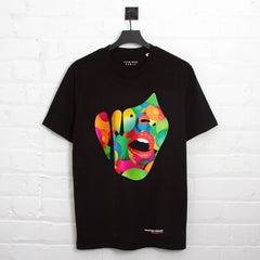 Droplet Face 008 - Tshirt - Black