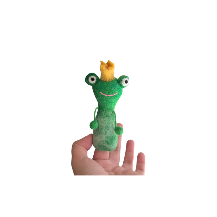Felt Finger Puppet - Frog Prince