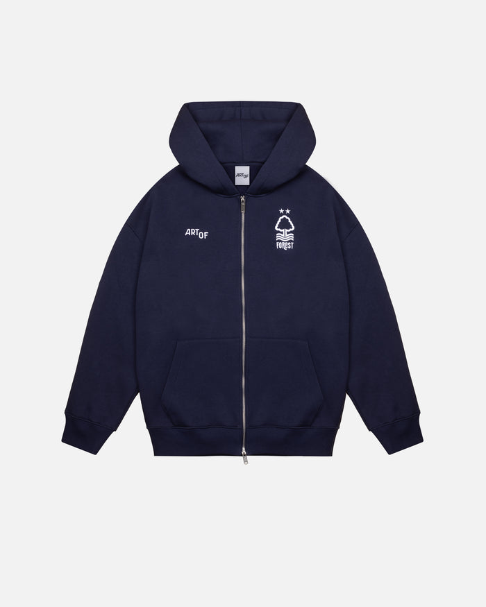 ART OF x Forest Zip Through Hoodie | NFFC Debossed Football Sweat