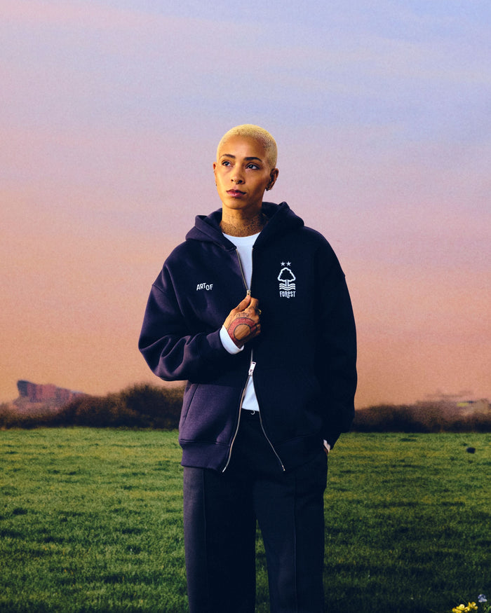 ART OF x Forest Zip Through Hoodie | NFFC Debossed Football Sweat