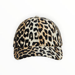 Ganni Leopard Print Cap - Leopard Print - Size OS