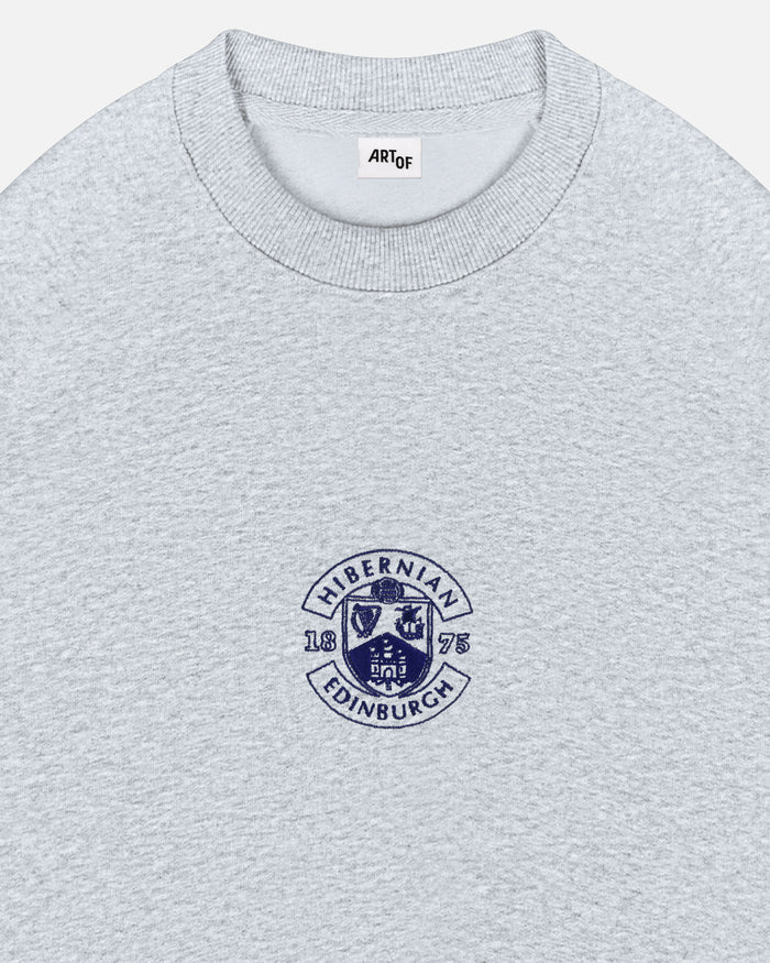 ART OF x Hibernian Single Colour Crest Sweat | Grey Football Jumper