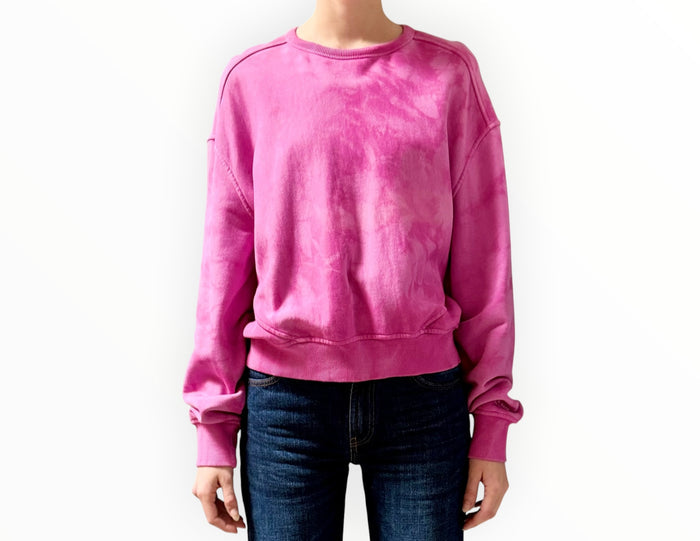Isabel Marant Etoile Flocked Sweatshirt - Hot Pink - Size 38