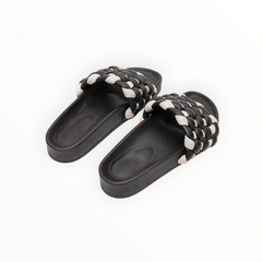 La Tribe Selene Slides -  Brown/White - Size 39