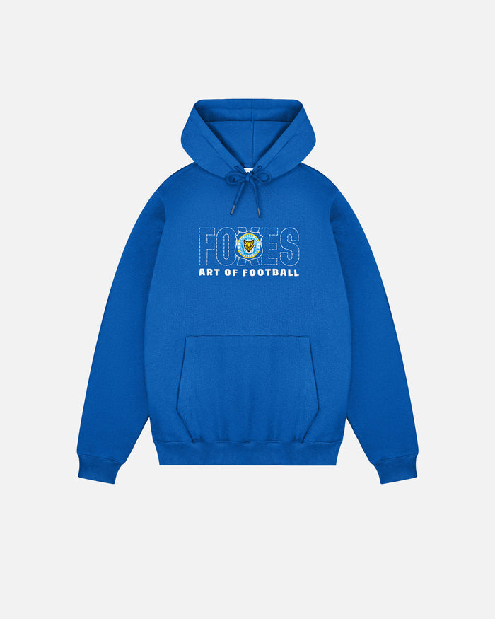AOF x Leicester 90s Hoodie | Blue Embroidered Top | Art of Football
