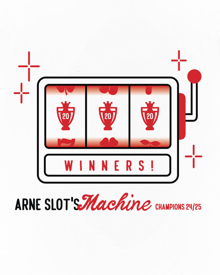ART OF LFC Slot's Machine Tee | White Graphic Football T-shirt