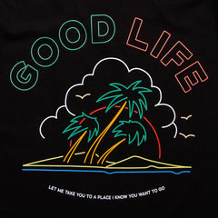 Neon Good Life Back Print - Sweatshirt - Black