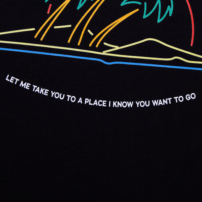 Neon Good Life Back Print - Sweatshirt - Black