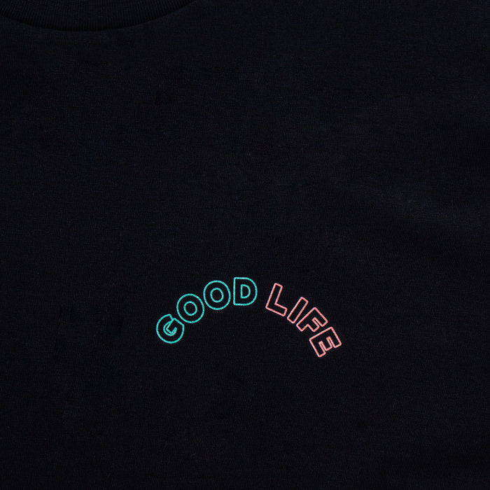 Neon Good Life Back Print - Sweatshirt - Black