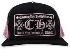 Authentic Chrome Hearts Pink Chrome Hearts Hat – hat front view