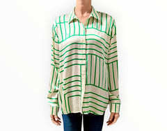 Rails Mara Shirt - Green/White - Size L