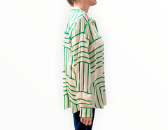 Rails Mara Shirt - Green/White - Size L
