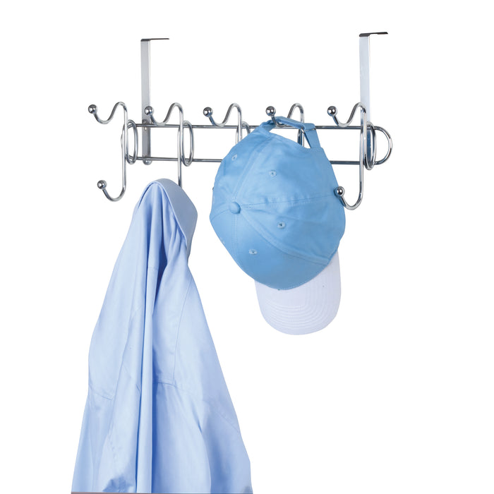 Simplify 10-Hook Chrome Over-the-Door Hanger