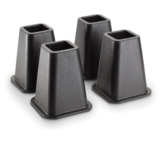 Simplify 6" Bed Risers 4 Pack-Black