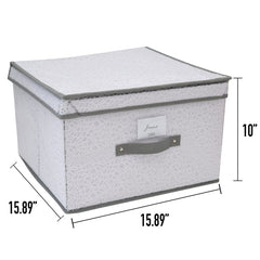 Simplify Embossed Nest Jumbo Storage Box-White
