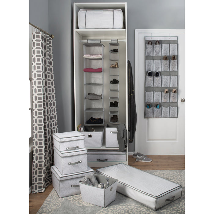 Simplify Embossed Nest Jumbo Storage Box-White