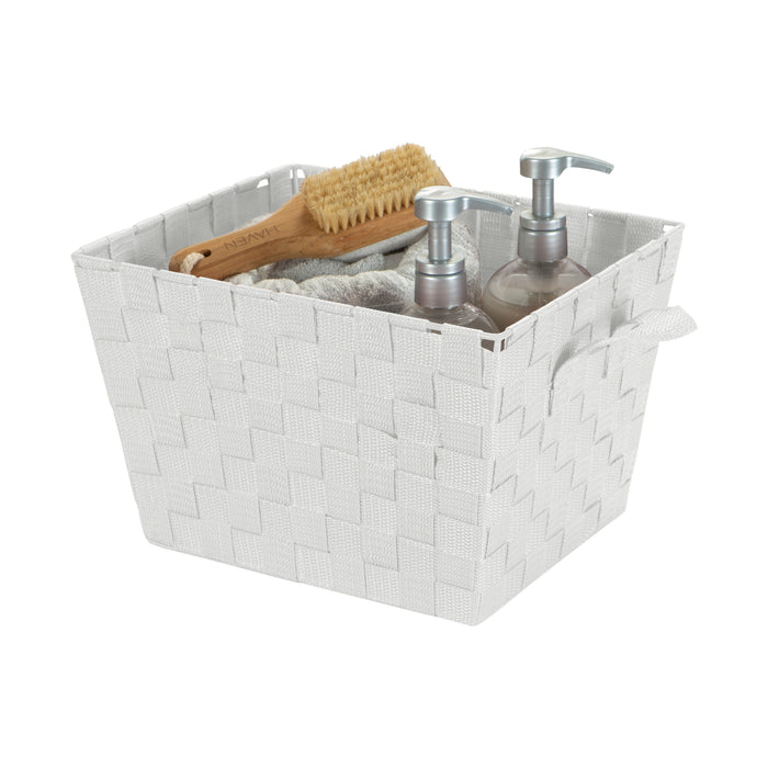 Simplify Small 10" Woven Storage Bin-Heather Gray