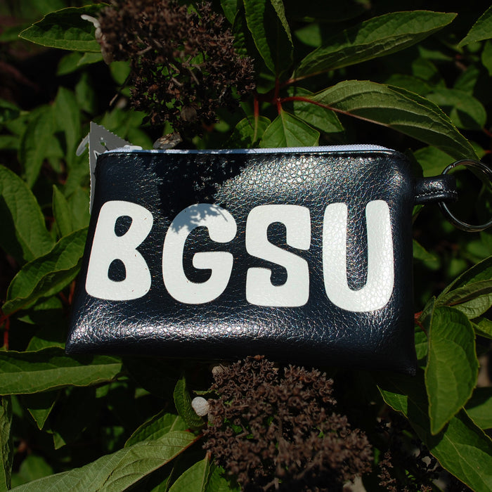 Spirit BGSU Black Satin Finish Vegan Leather ID Case