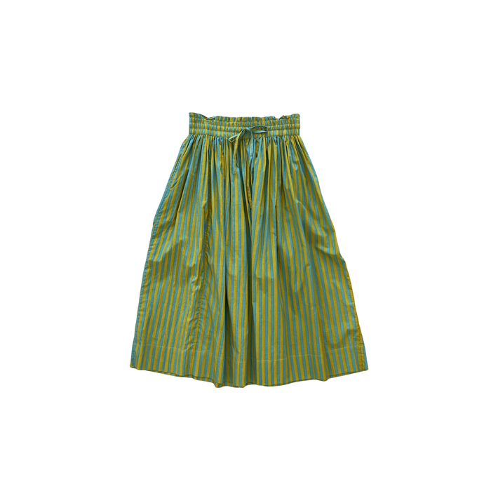 Stripe Skirt - Chartreuse + Aqua