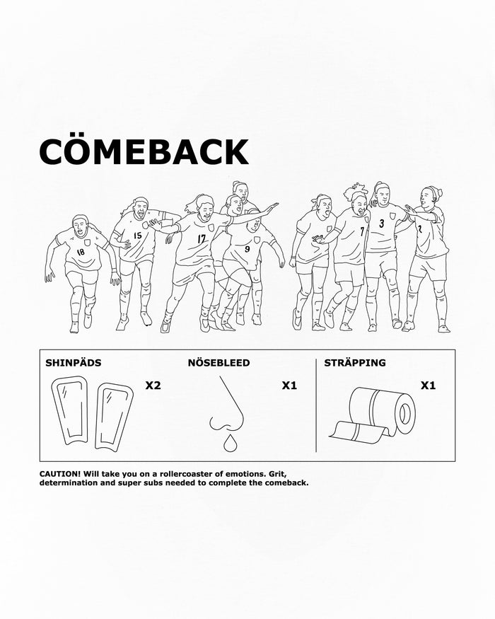 ART OF The Cömeback Tee | White Graphic Women's Football T-shirt