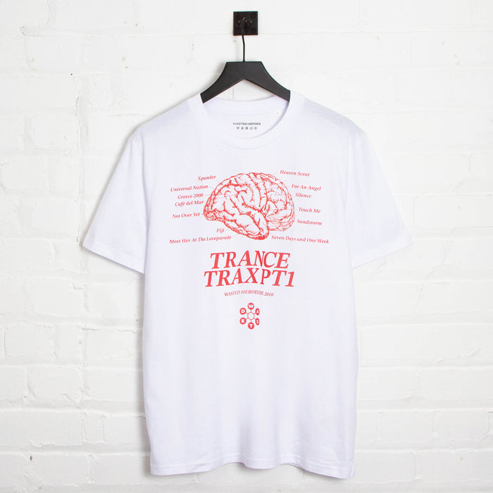 Trance Trax PT1 Front Print - Tshirt - White