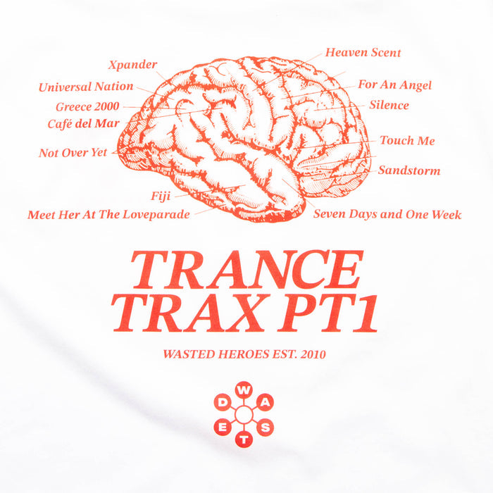 Trance Trax PT1 Front Print - Tshirt - White