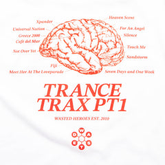 Trance Trax PT1 Front Print - Tshirt - White