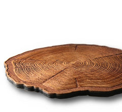 Tree Stump Mahogany Coaster Set