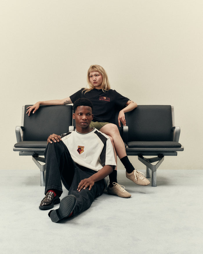AOF x Watford 90s Oversized Panelled T-shirt | Art of Football