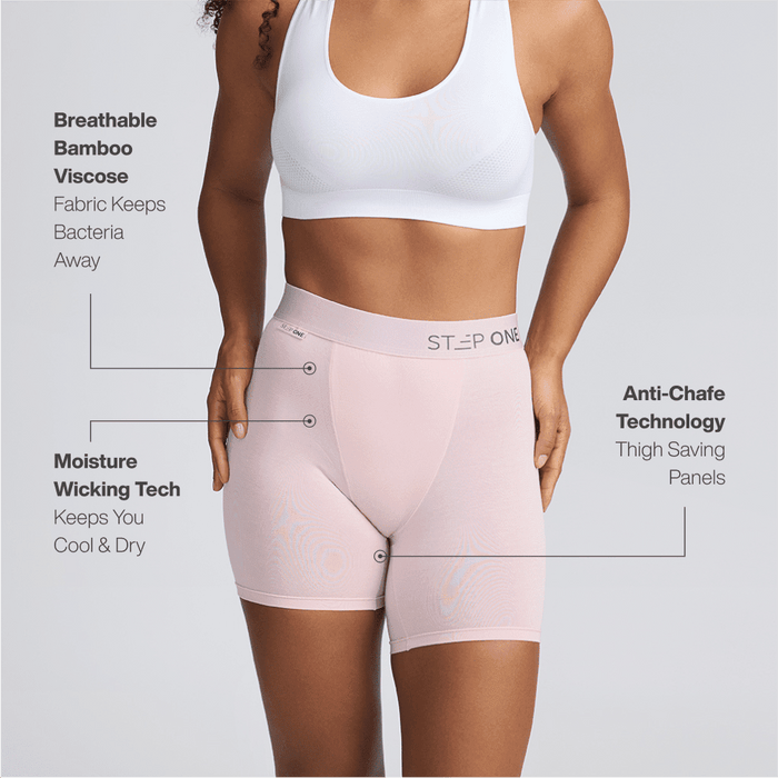 Women's Body Shorts - Blush - Bamboo Underwear